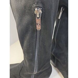 Sam Edelman Size 6.5 M Shoes Black Zip Up Suede Over The Knee Fashion Boots
